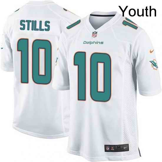 Youth Nike Miami Dolphins 10 Kenny Stills Game White NFL Jersey